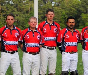 Men's Test Match Team Players Braxton Karl and Rahul with coach Rob